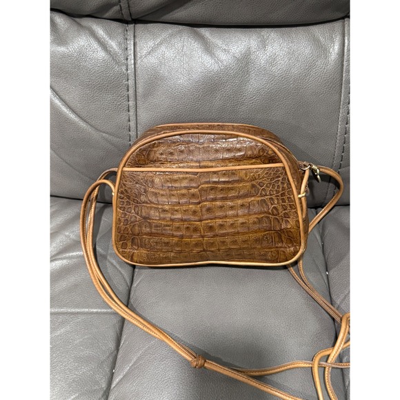 Chloe Handbags - Chloe Paris Brown Crocodile Embossed Leather Crossbody Bag Made in Italy Vintage